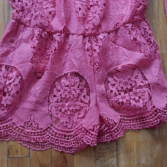 Elegant Lace Long Sleeve Top in Pink - Picture 2 of 6